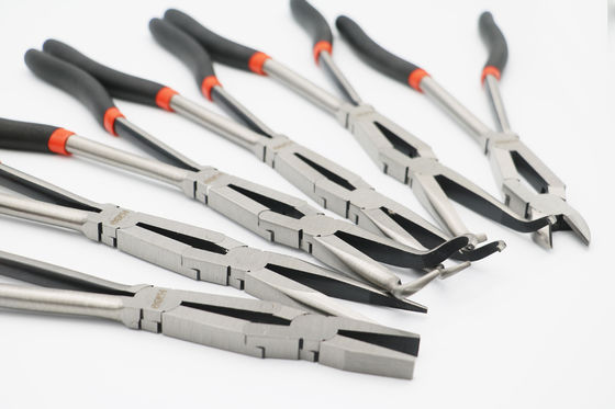 انبر بینی سوزنی خم بلند 13 اینچی Vde Double X Joint Straight Extra Long