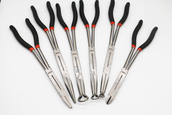 انبر مسطح بینی بلند برای جواهرات 200 میلی متری گیره دوگانه X Joint Straight Extra Long