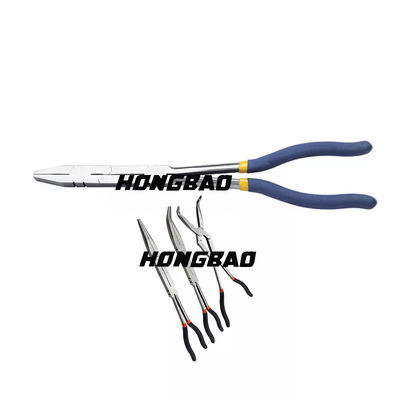 انبر مسطح بینی بلند برای جواهرات 200 میلی متری گیره دوگانه X Joint Straight Extra Long